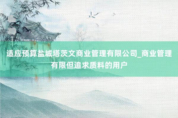 适应预算盐城塔茨文商业管理有限公司_商业管理有限但追求质料的用户